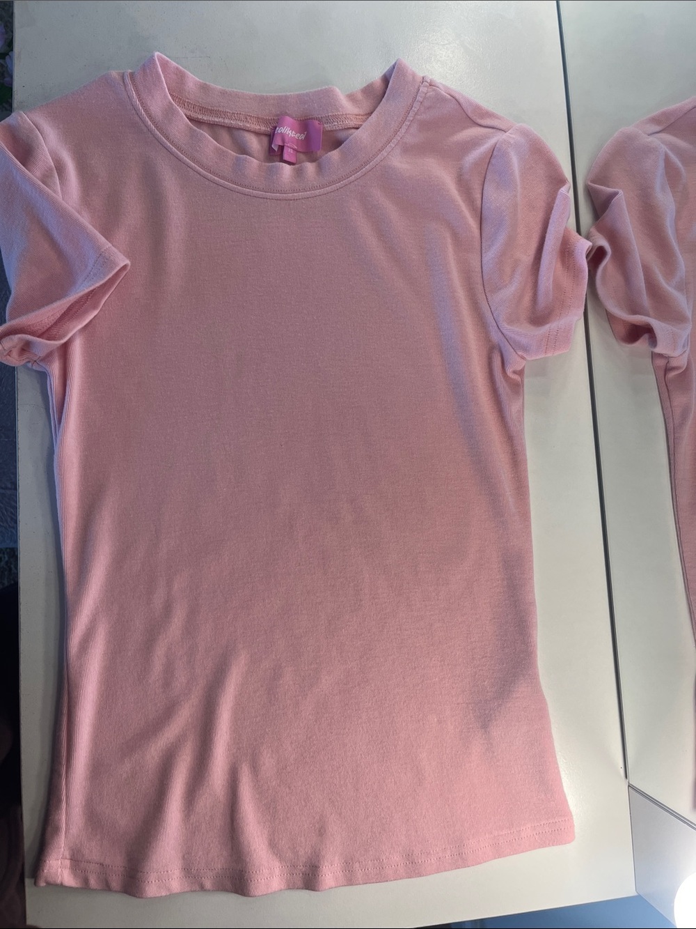 Edikted Soft Pink Short Sleeve Crewneck Tee